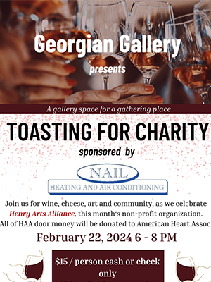 Georgian gallery HAA toasting for charity feb 2024